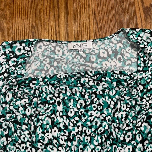 Kasper Ladies Green/White/black Tank, NWT Size 3X - Picture 3 of 10